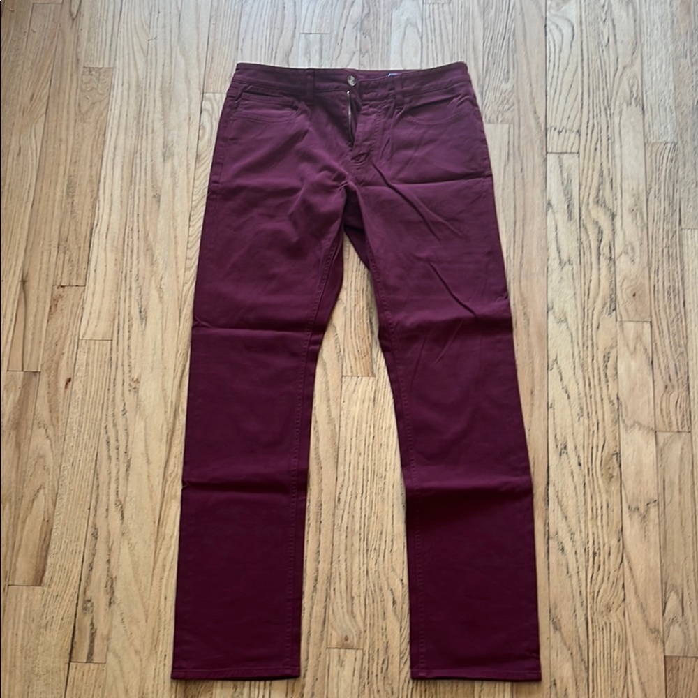 Vineyard Vines Burgundy 5 Pocket Pants